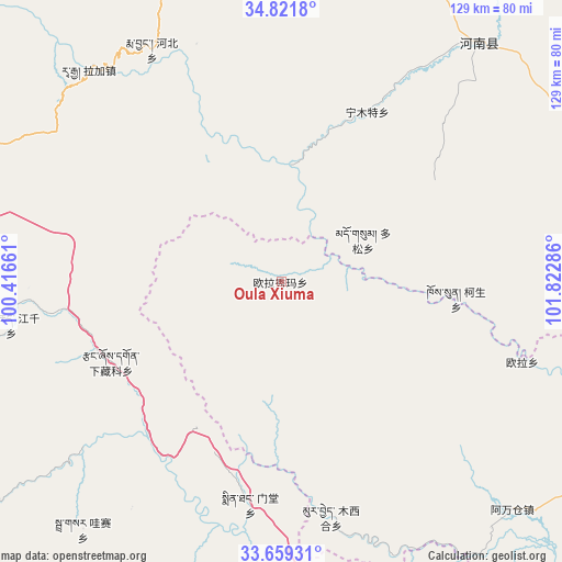 Oula Xiuma on map