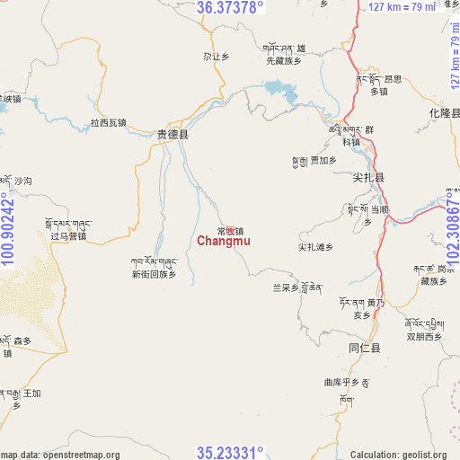 Changmu on map