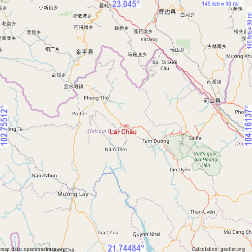 Lai Châu on map