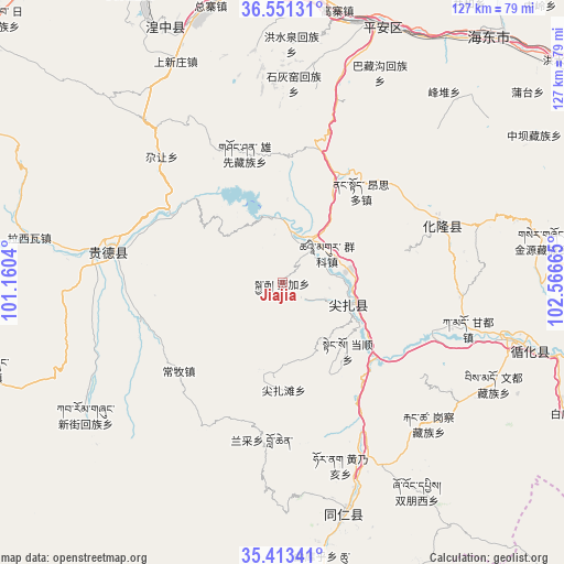 Jiajia on map