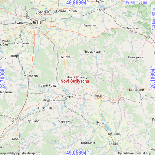 Novi Strilyscha on map