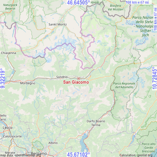 San Giacomo on map