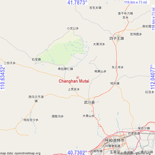 Changhan Mutai on map
