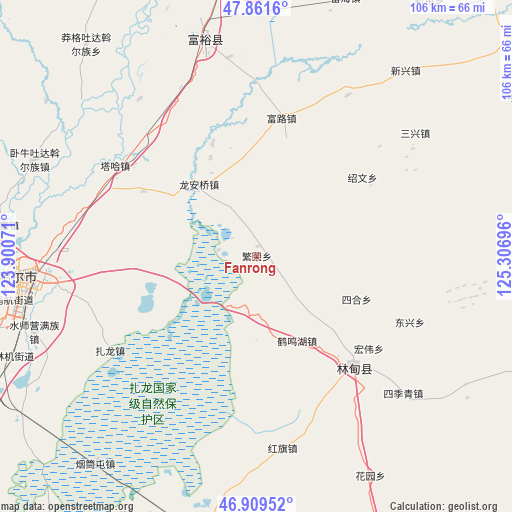 Fanrong on map