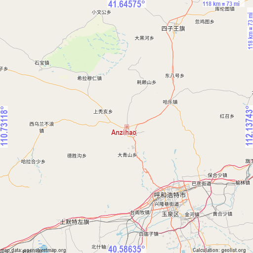 Anzihao on map