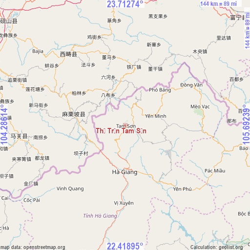 Thị Trấn Tam Sơn on map