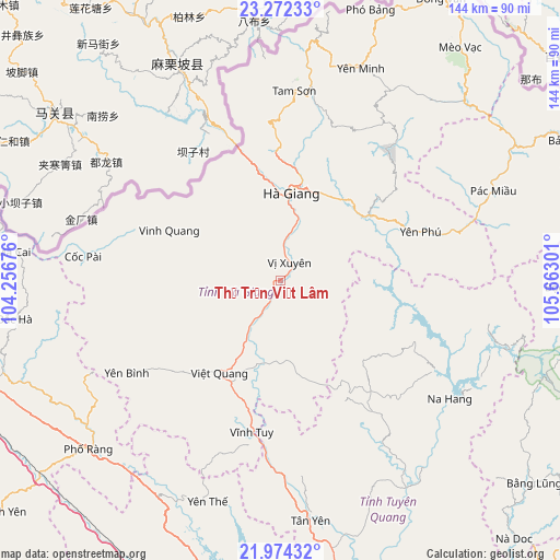 Thị Trấn Việt Lâm on map