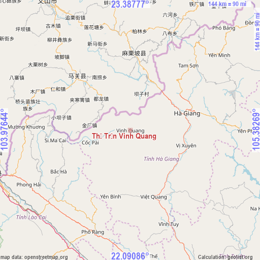 Thị Trấn Vinh Quang on map
