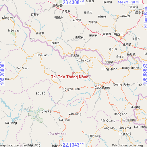 Thị Trấn Thông Nông on map