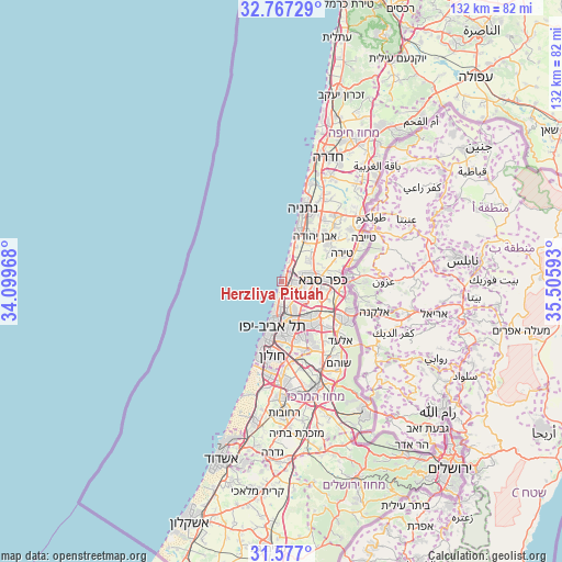 Herzliya Pituah on map