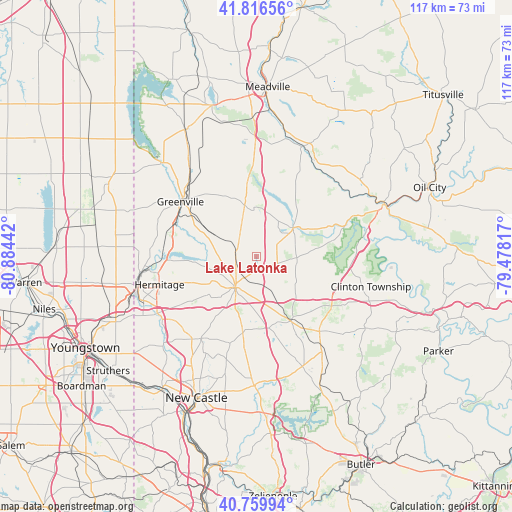 Lake Latonka on map