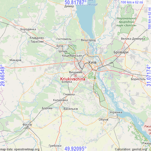 Kriukivschina on map