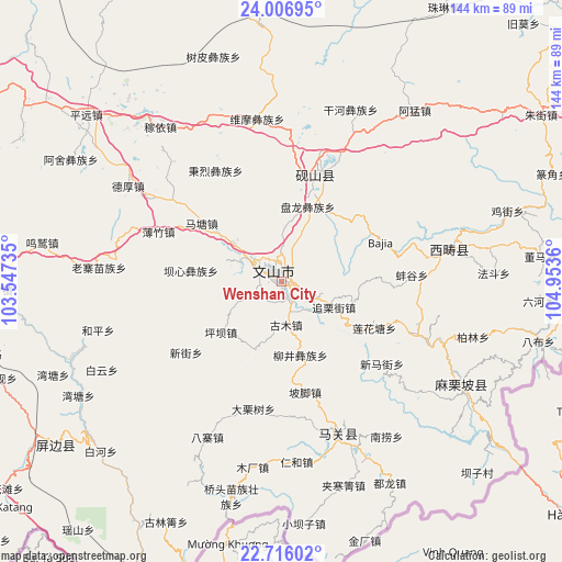 Wenshan City on map