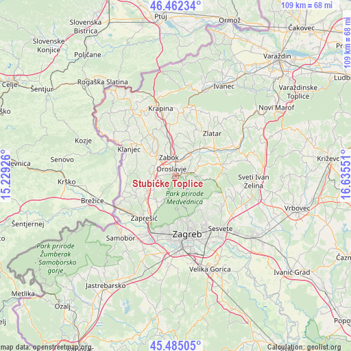 Stubičke Toplice on map
