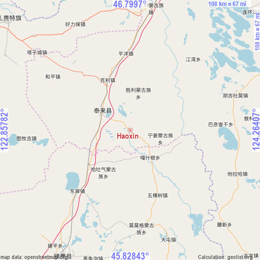 Haoxin on map