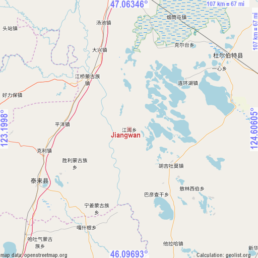 Jiangwan on map