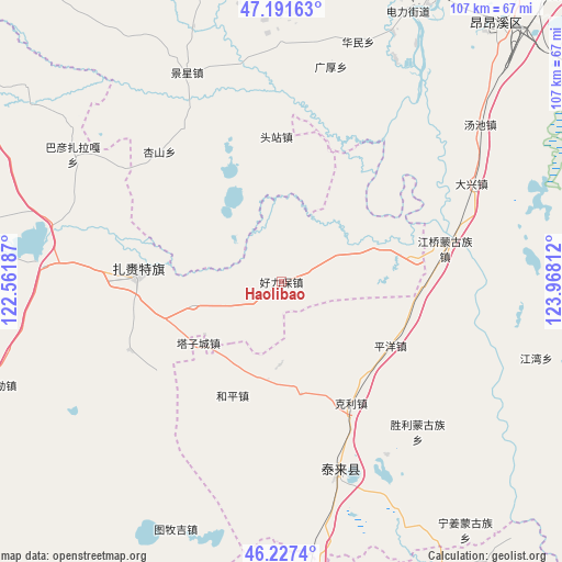 Haolibao on map