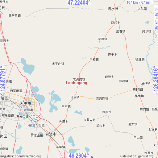 Laohugang on map