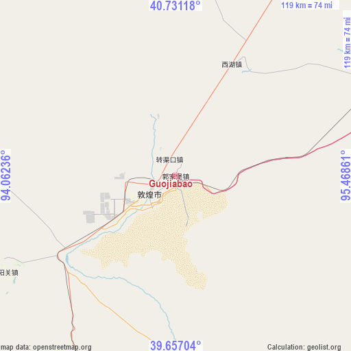 Guojiabao on map