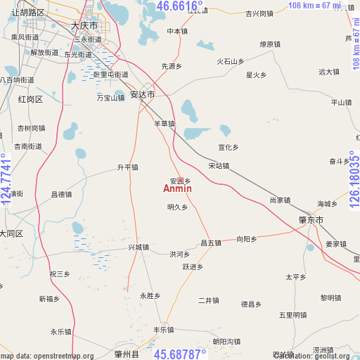 Anmin on map