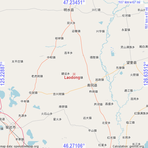 Laodong on map