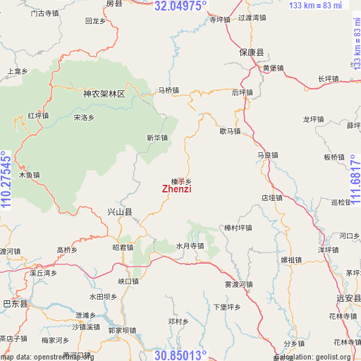 Zhenzi on map