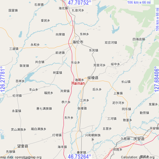 Hainan on map
