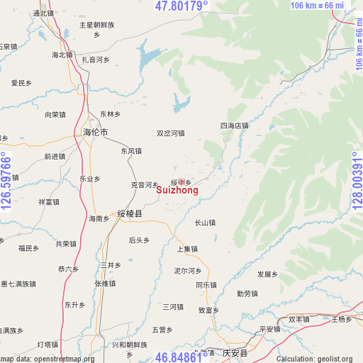 Suizhong on map