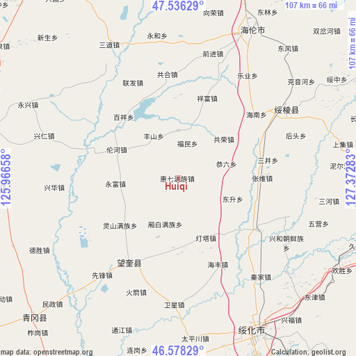 Huiqi on map