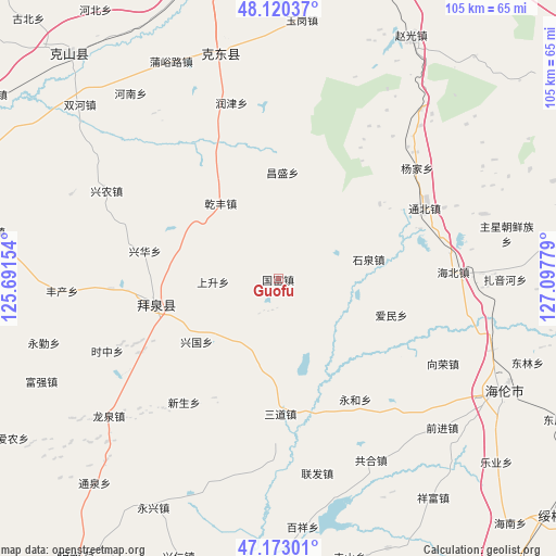 Guofu on map