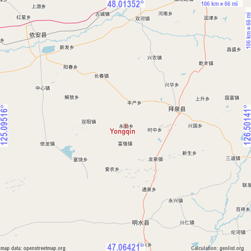 Yongqin on map