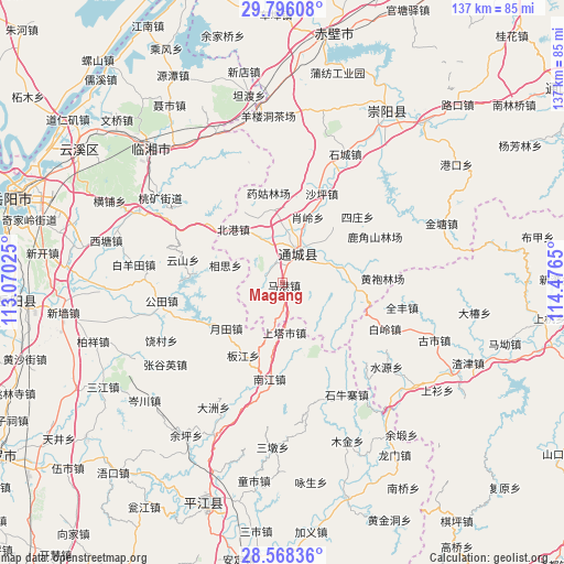 Magang on map