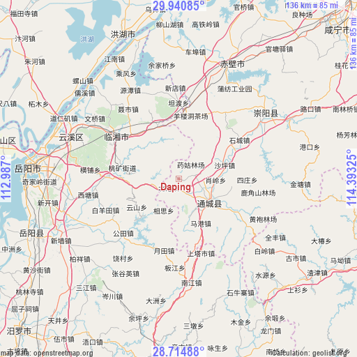 Daping on map