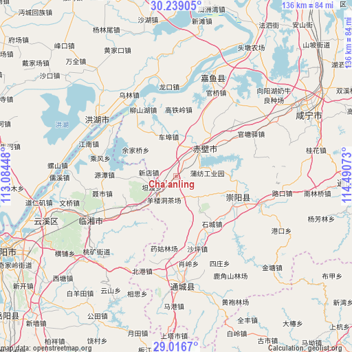 Cha’anling on map