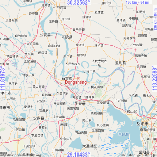 Dongsheng on map