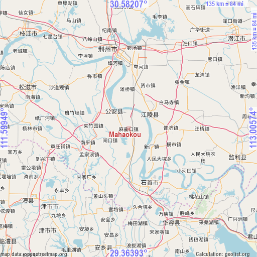 Mahaokou on map