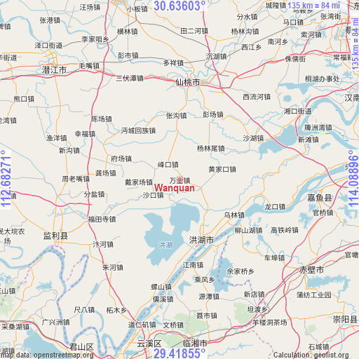 Wanquan on map