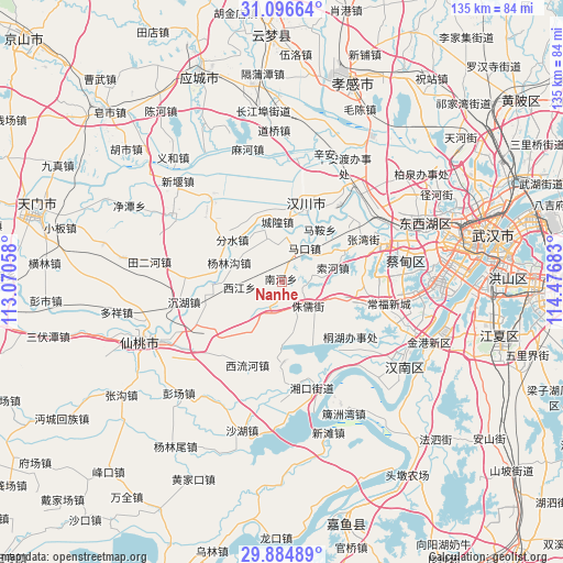 Nanhe on map