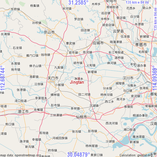 Jingtan on map