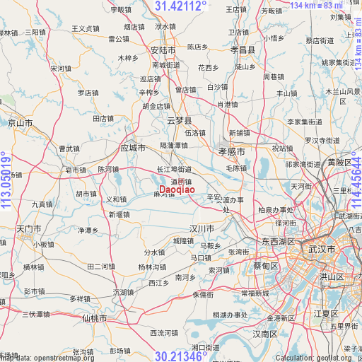 Daoqiao on map