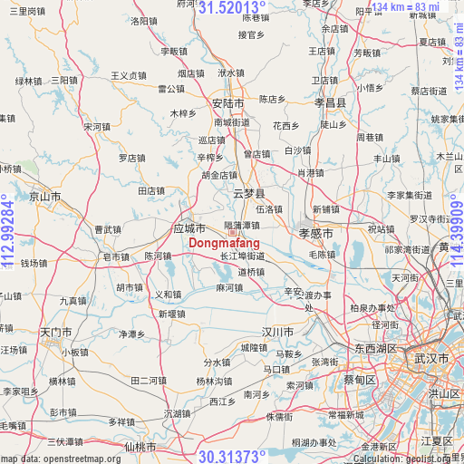 Dongmafang on map