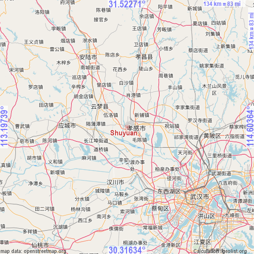 Shuyuan on map