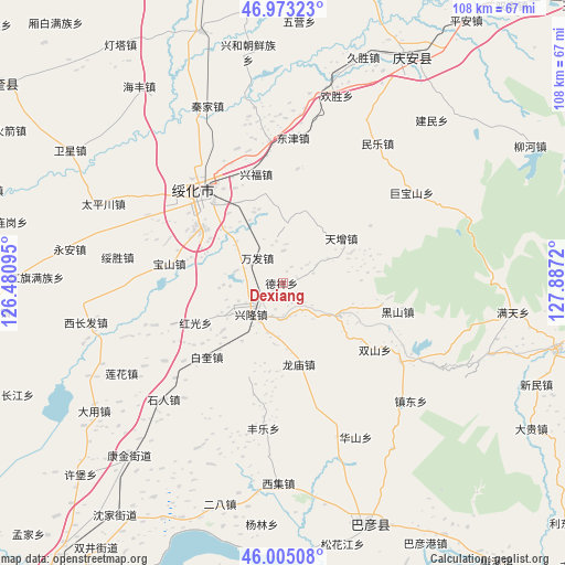 Dexiang on map