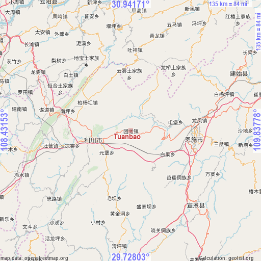 Tuanbao on map