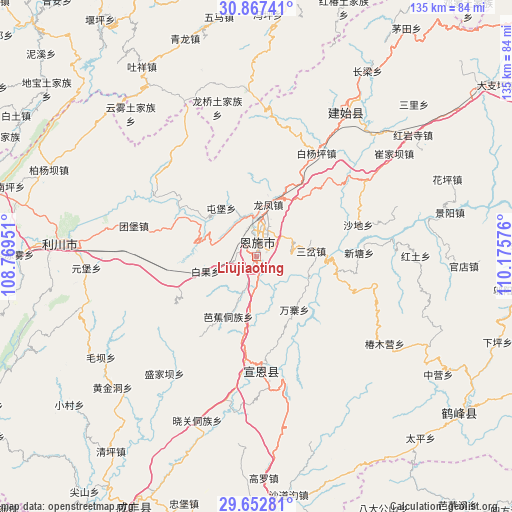 Liujiaoting on map