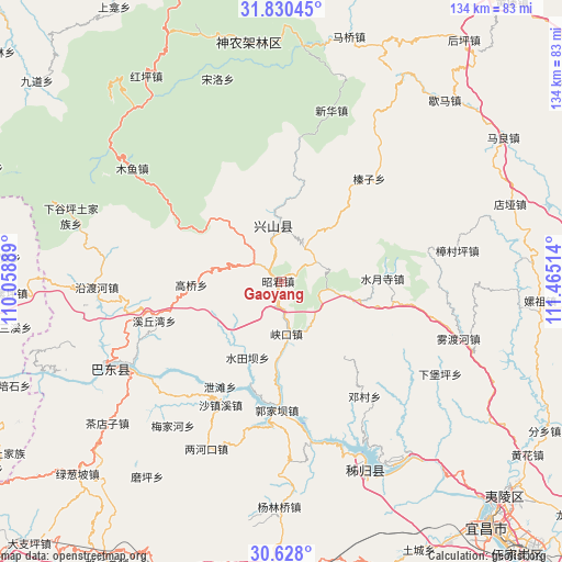 Gaoyang on map