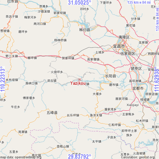 Yazikou on map