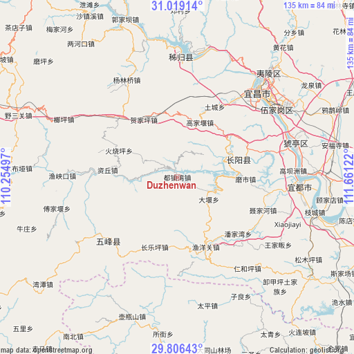 Duzhenwan on map