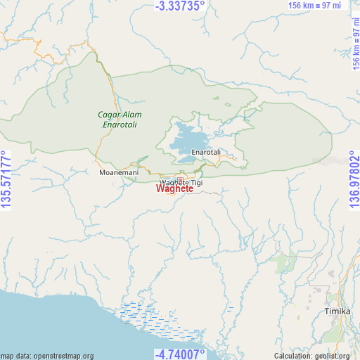 Waghete on map
