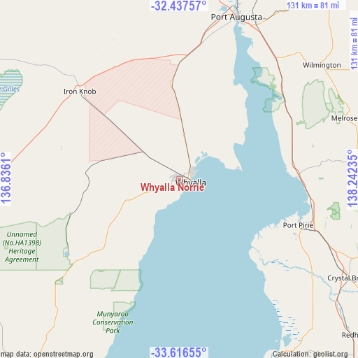 Whyalla Norrie on map